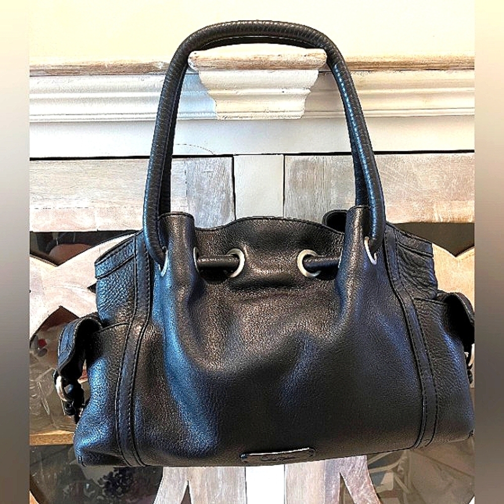 Cole Haan Black Pebbled Leather Shoulder Bag in Great Used Condition